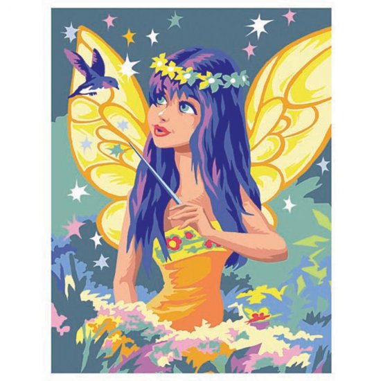 Рисуване по номера с акрилни бои, Златна фея