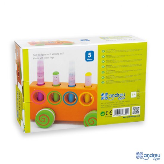 Дървена игра "Нагоре, надолу" - автобус