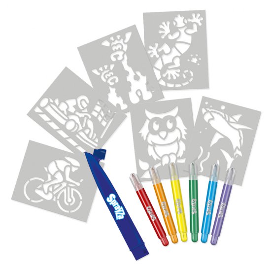 Духащи флумастери 6 бр + шаблони