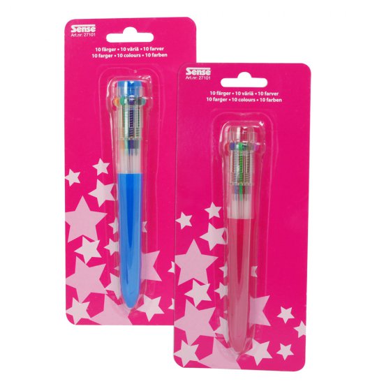 Десетцветна химикалка, асортимент