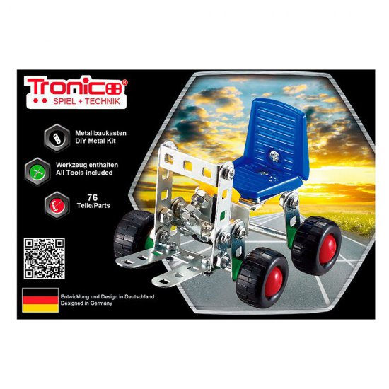 Метален конструктор, Мотокар, 76 части, Silver Serie