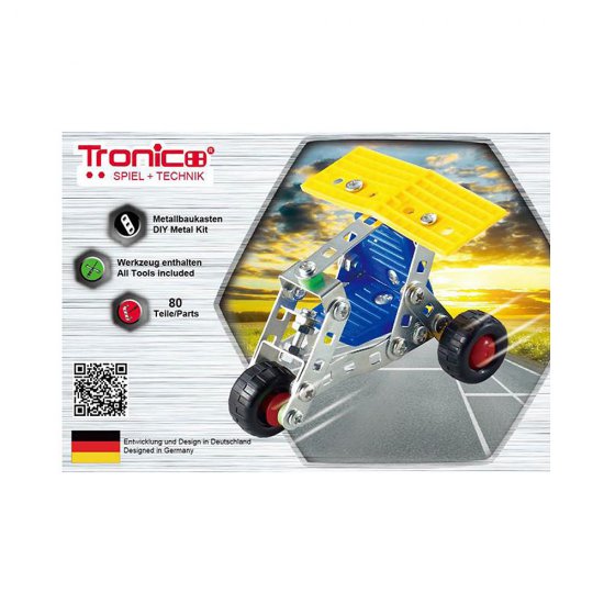 Метален конструктор, Триколка, 80 части, Silver Serie