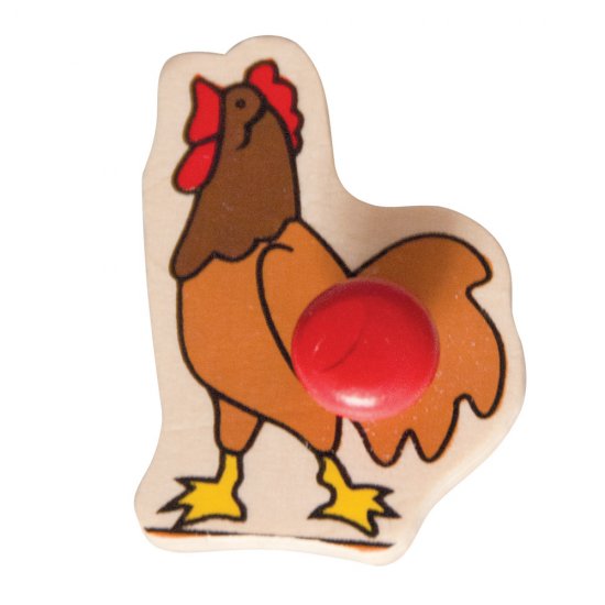 Дървен пъзел с дръжки - Животните във фермата