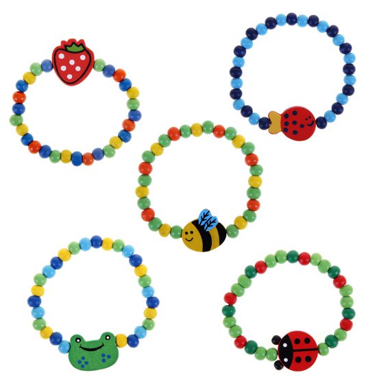 Гривна с дървени мъниста - Калинка