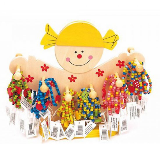 Гривна с дървени мъниста - Пчеличка