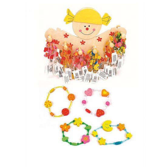 Дървена гривна - Сърца