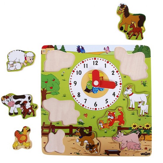 Часовник с пъзел "Домашните животни"