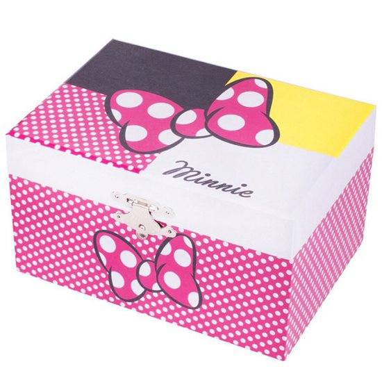 Дървена музикална кутия за бижута, Мини Маус