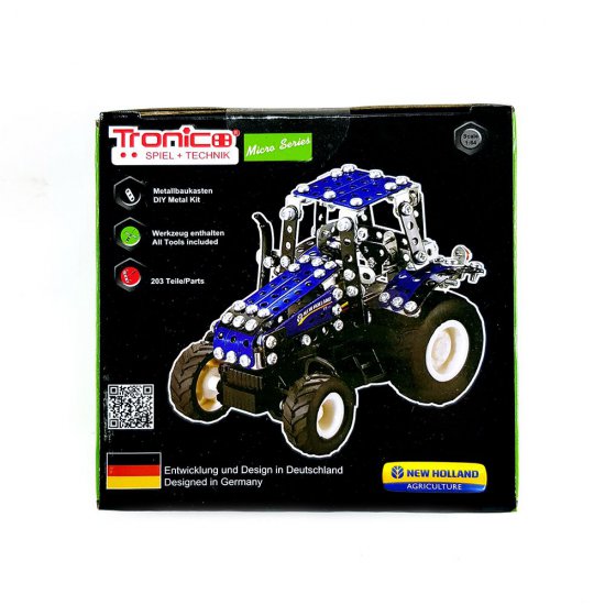 Метален конструктор Трактор New Holland T4, 203 части, Micro Series