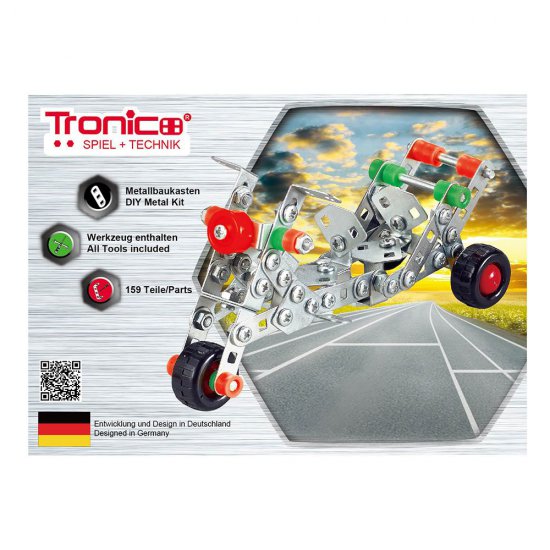 Метален конструктор, Мотор, 159 части, Silver Serie