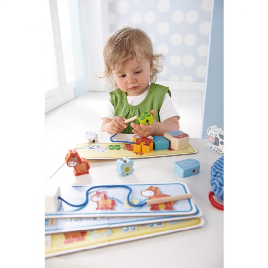 Образователна детска играчка за нанизване, Домашните животни