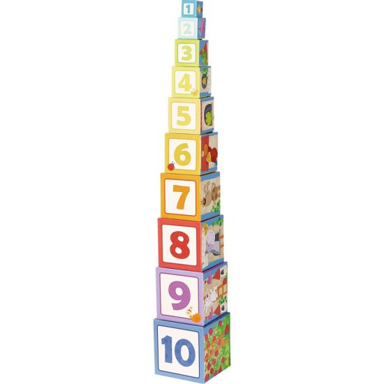 Детски кубчета, 10 броя, Рапунцел и цифри