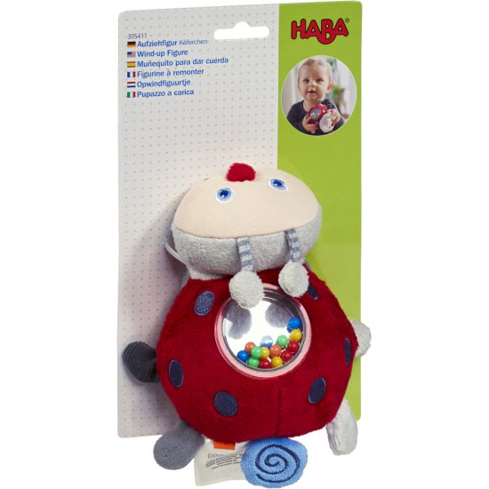 Механична играчка за бебе с дрънкалка, Калинка