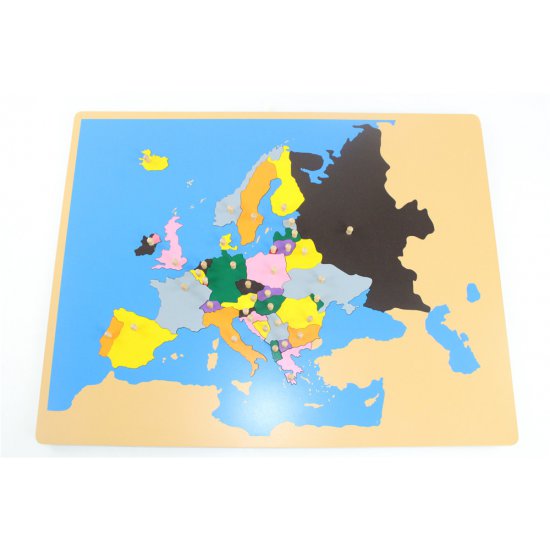 Малък пъзел, Карта на Европа - Монтесори материали