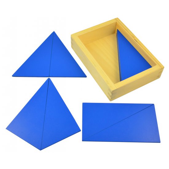 Кутия със сини триъгълници - Монтесори материали