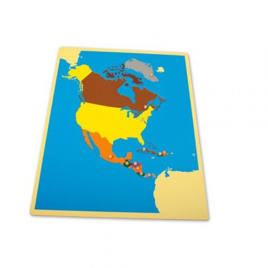 Малък пъзел, Карта на Северна Америка  - Монтесори материали