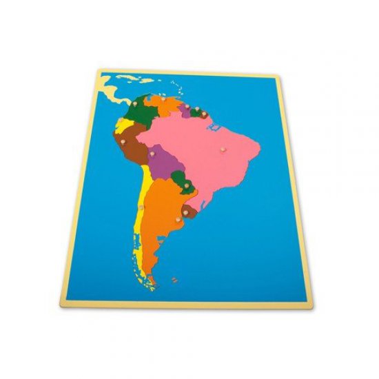 Малък пъзел, Карта на Южна Америка - Монтесори материали
