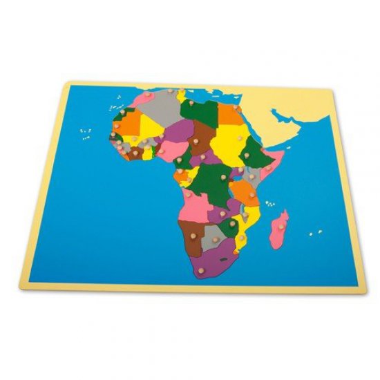 Малък пъзел, Карта на Африка  - Монтесори материали
