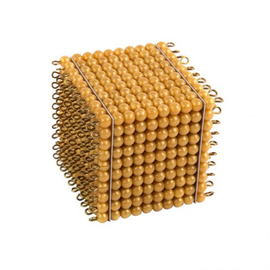 Куб от 1000 златисти мъниста - Монтесори материали