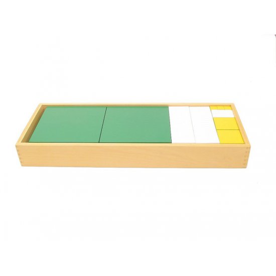 Дървена кутия с куб за степенуване на 3-та степен - Монтесори материали