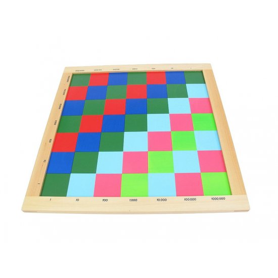 Квадратно шахматно табло за математически операции - Монтесори материали