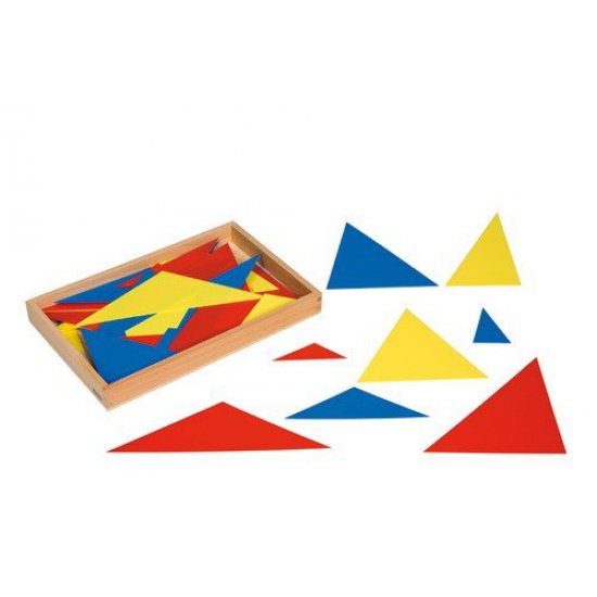 Геометричен материал, Пластмасови триъгълници - Монтесори материали