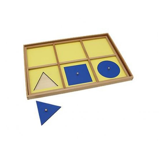 Демонстрационна табла с геометрични фигури с карти - Монтесори материали