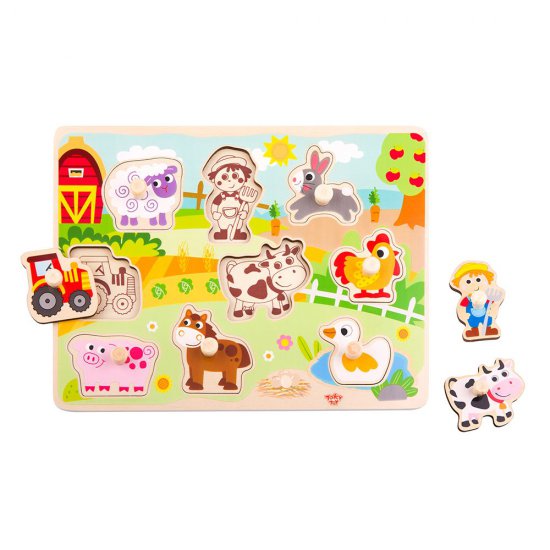 Дървен пъзел с дръжки, Ферма