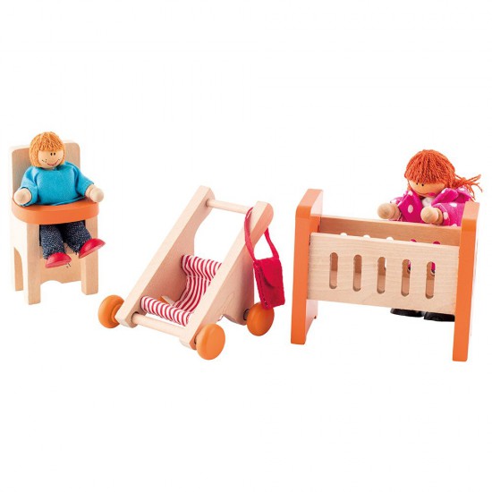 Дървена детска стая за кукли