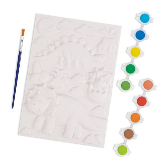 Детски комплект за рисуване на релефна картина, Динозаври