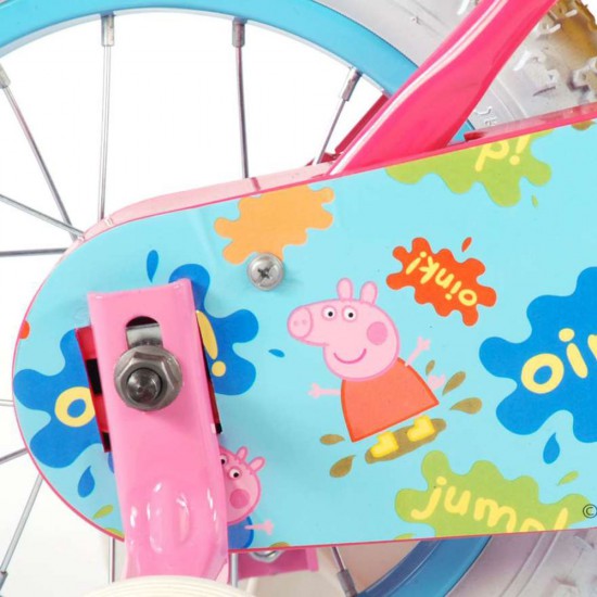 Детски велосипед с помощни колела Peppa Pig, 12 инча