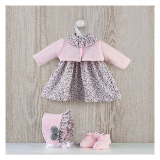 Дрехи за кукла, Рокличка, шапка и терлици, за кукла Лея, 46 см, Asi