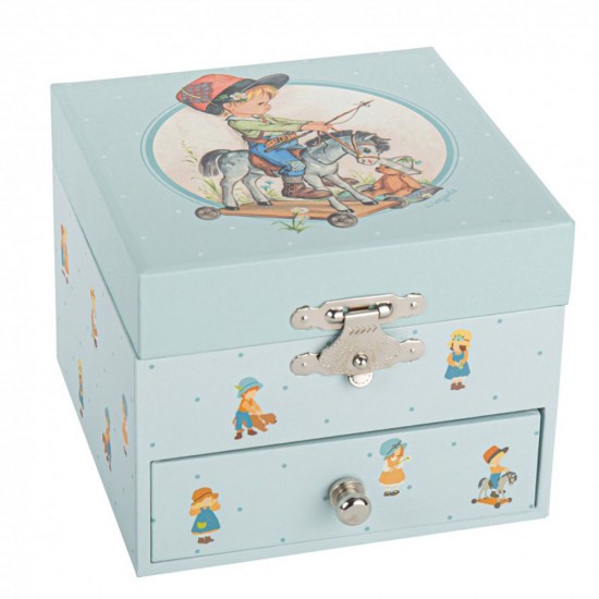 Дървена музикална кутия - куб, Детски спомени - Конче