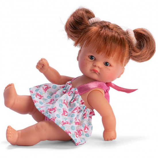 Bomboncin, Кукла-бебе Тита, с плажна рокля, 20 см, Asi