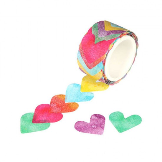 Руло със стикери, Цветни сърца