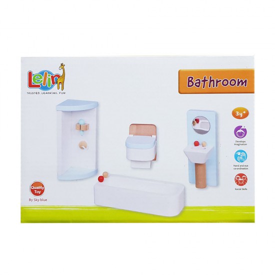 Дървени мебели за игра, Баня