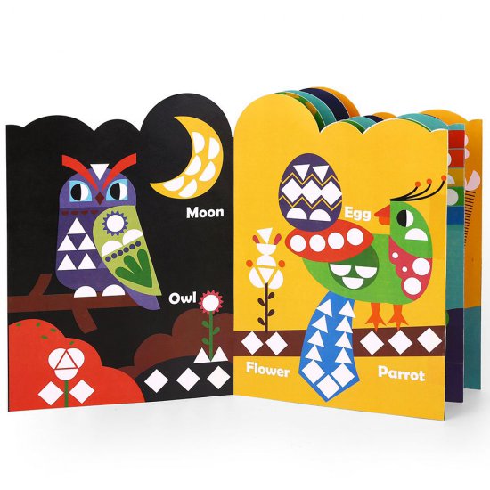 Tooky Toy, Дидактическа игра, Животни - картини с геометрични стикери