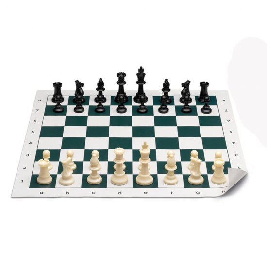 Професионален шах със силиконова подложка, 50 x 50 см