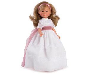 Кукла с официална бяла рокля, Силия, 30 см