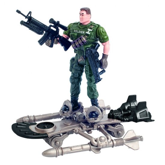 Фигурка на детски герой, Elite Team, Пластмасов войник, Hammerhead с джет