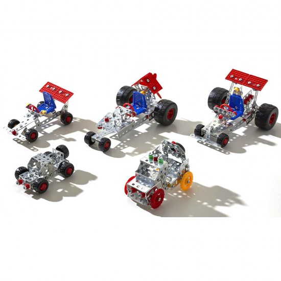 Метален конструктор, Състезателни коли, 5 в 1