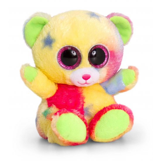 Плюшена играчка, Цветно мече, 15 см