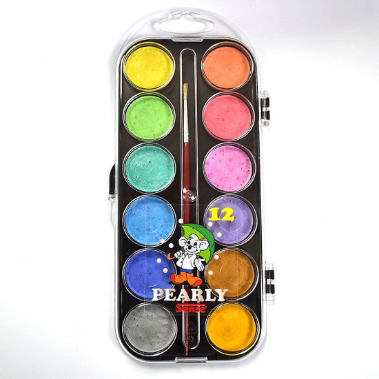 Водни боички - перлени цветове, 12 бр. Водни боички - перлени цветове, 12 бр.