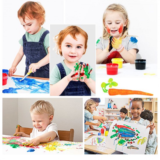 Миещи се боички за пръсти, 6 цвята