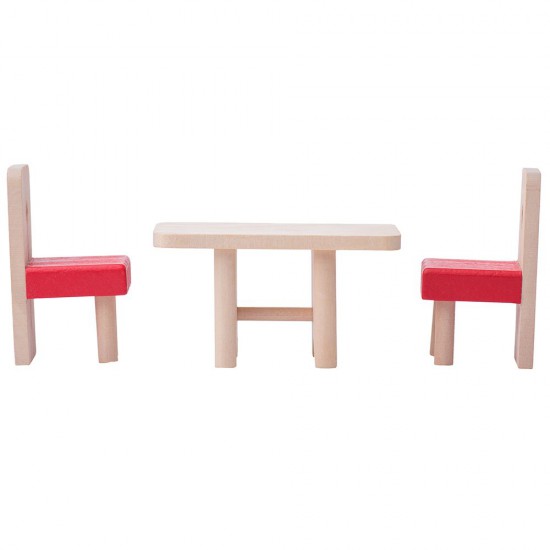 Къща за кукли, малка, с аксесоари