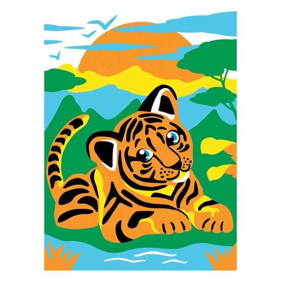 Картина за рисуване по номера, Моята първа картина, Тигърче