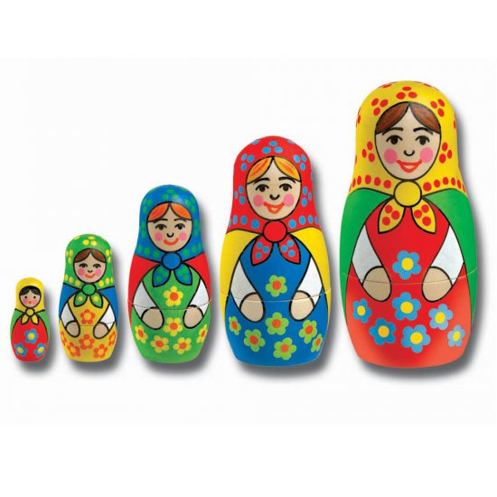 Дървени матрьошки - комплект за оцветяване