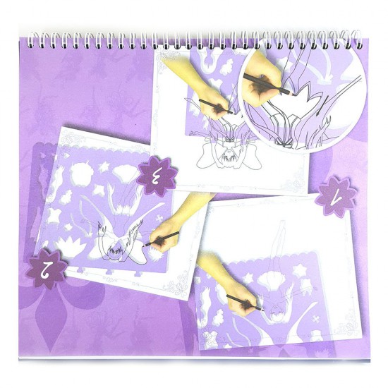 Книжка за рисуване със стикери и шаблони, Вълшебен свят