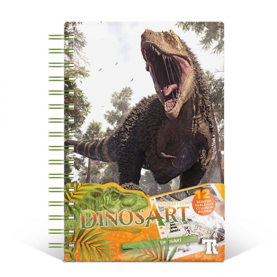 DinosArt, Творческа книга, рисуване с фолио, Динозаври