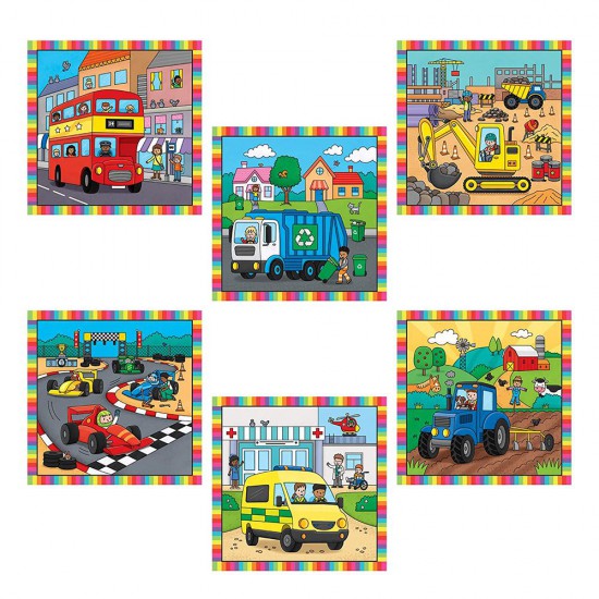 Galt Toys, Бебешка книжка за рисуване с вода, превозни средства